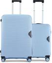 HRX by Hrithik Roshan Hard Body Set of 2 Luggage 8 Wheels - Parabola (PP) Trolley-2Pc Set-Light Blue - Blue