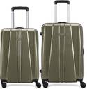 ARISTOCRAT by VIP Hard Body Set of 2 Luggage 8 Wheels - Invictus 2 (Small 55cm | Medium 65cm) - Trolley Bag Ivy Green - Green