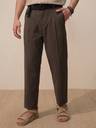 HIGHLANDER 
Men Relaxed Brown Cotton Blend Trousers