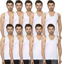 MEeDdoOw Pack of 10 Meeddoow Mens Cotton Pack of 10 White Vest Men Vest