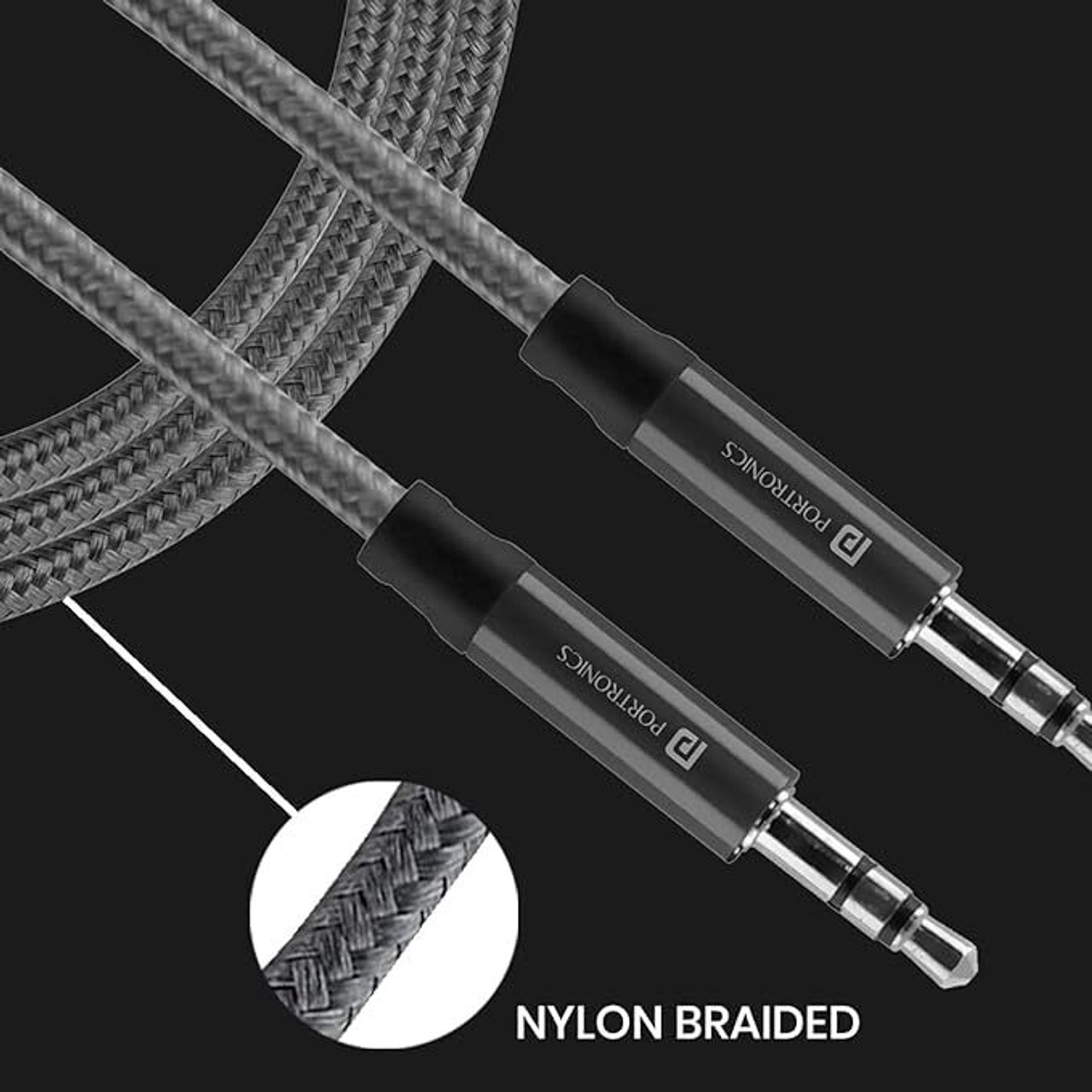 Portronics AUX Cable 1.5 m KONNECT AUX 5 thumbnail 2