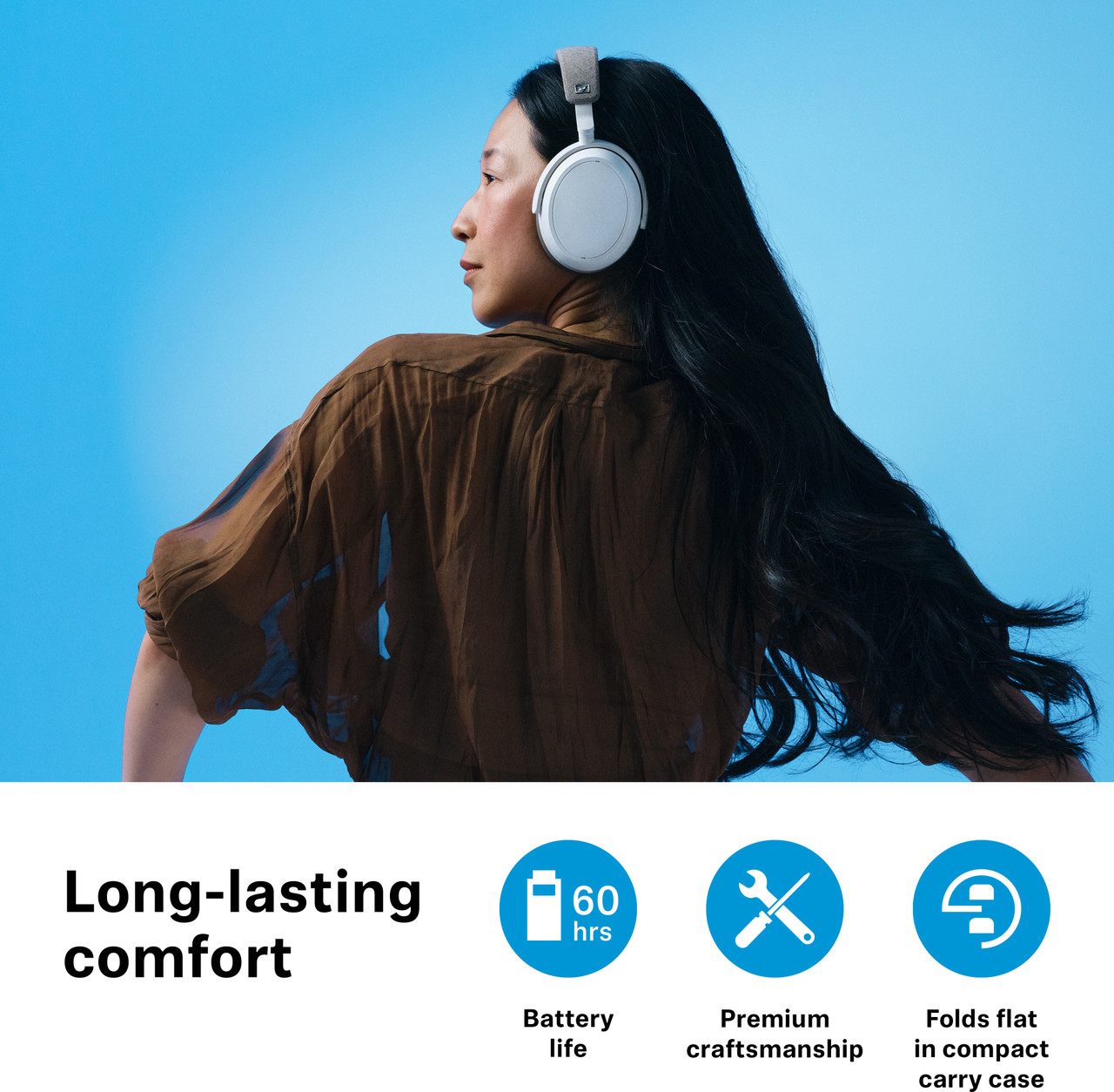 Sennheiser Momentum 4 Wireless Over-Ear Bluetooth Headphones with Active Noise Cancellation ANC and 60-Hour Battery Life headphones price comparison image - view 8