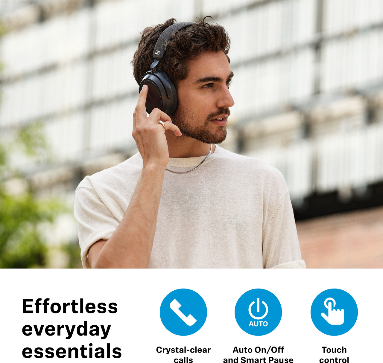Sennheiser Momentum 4 Wireless Over-Ear Bluetooth Headphones with Active Noise Cancellation ANC and 60-Hour Battery Life headphones price comparison image - view 9