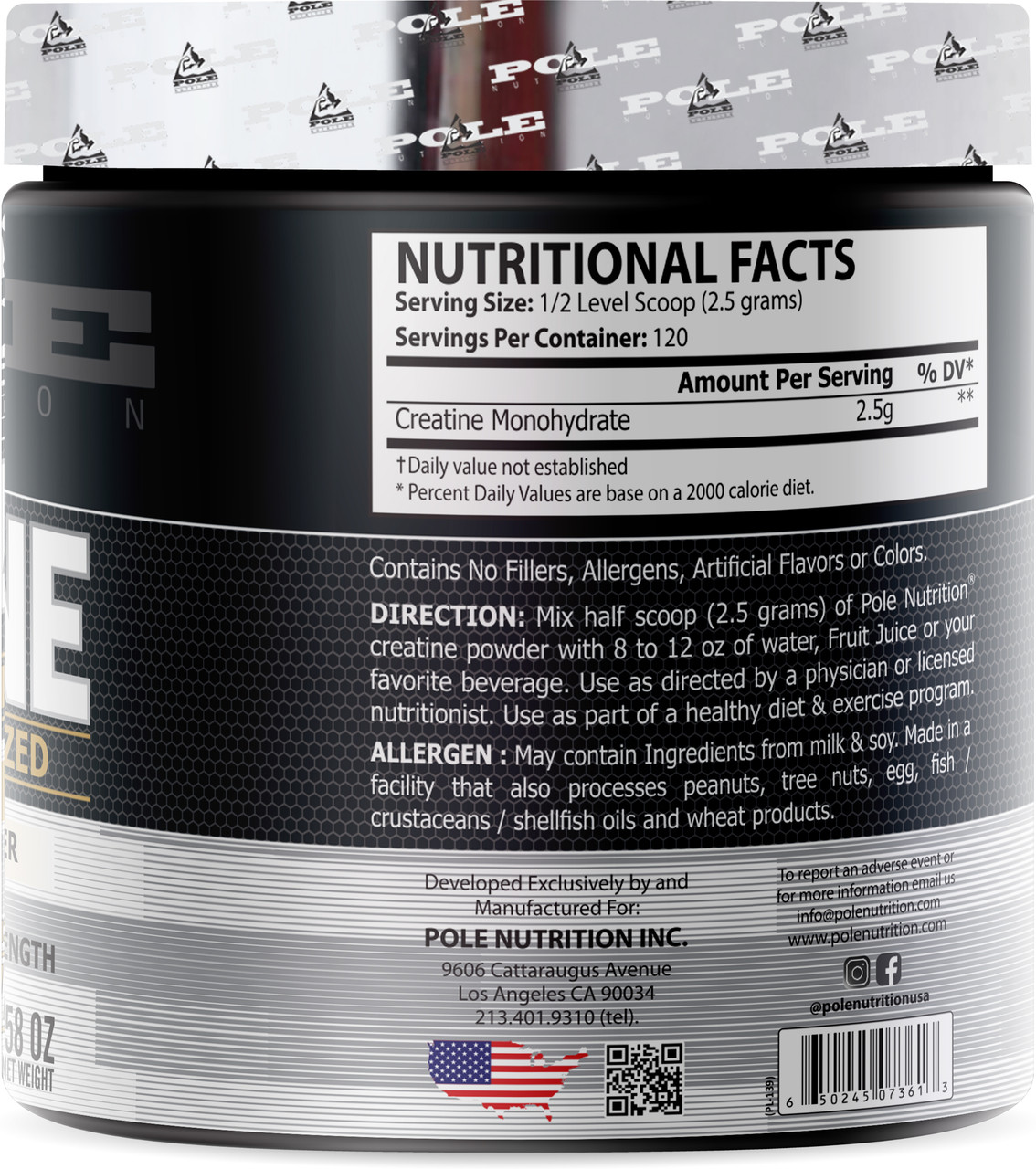 POLE NUTRITION CREATINE 60 S view 2