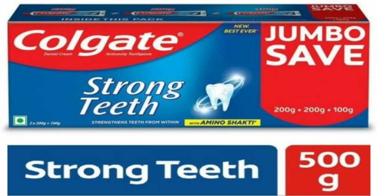 Colgate Strong Toothpaste (200G * 2 + 100G)