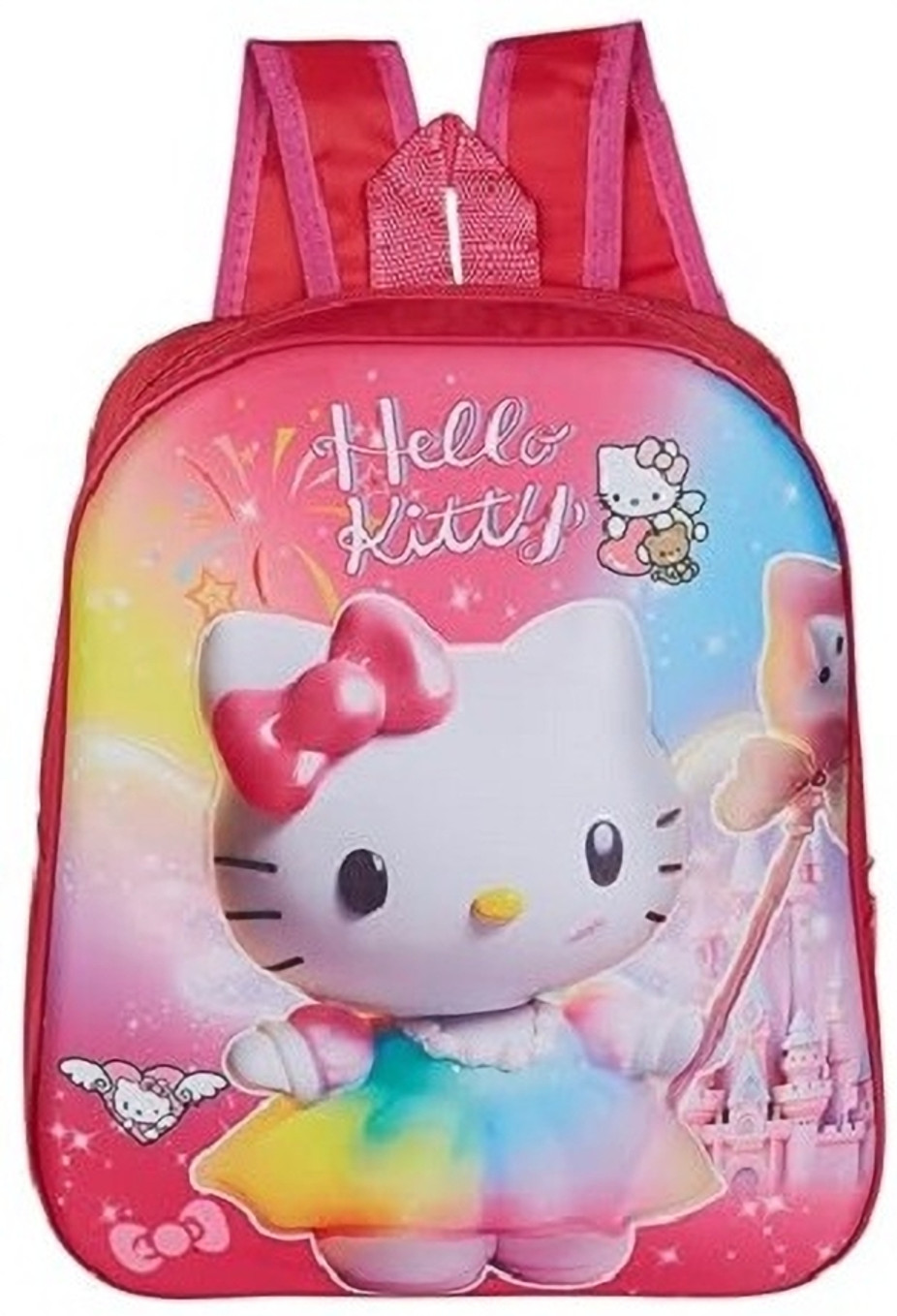 Kitty Kids Backpack for Girls Cute Cartoon Print School Bag for Nursery Backpack (Pink, 10 L)