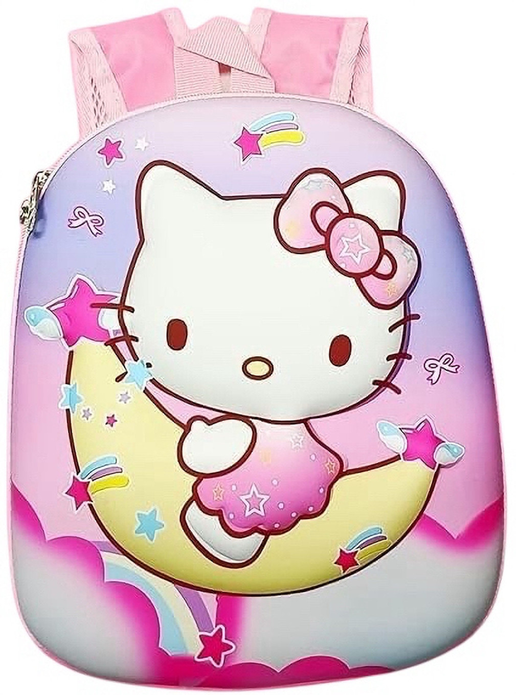 Kids Bag Toddler School Travel Outdoor Picnic Cartoon Print Bag Backpack (Pink, 10 L)