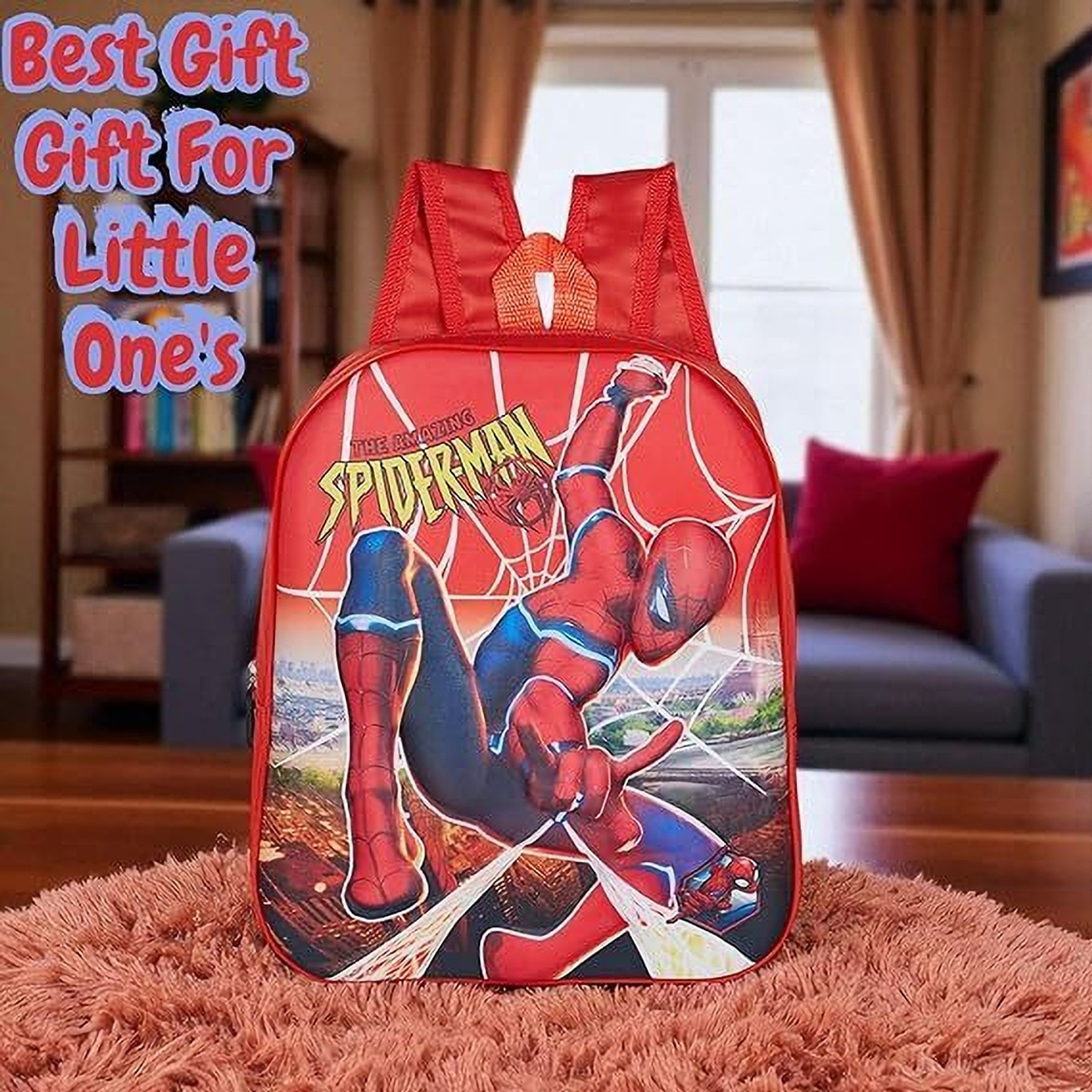 Action Hero Kids Backpack for Boys | Lightweight School Bag for Nursery Backpack (Red, 10 L)