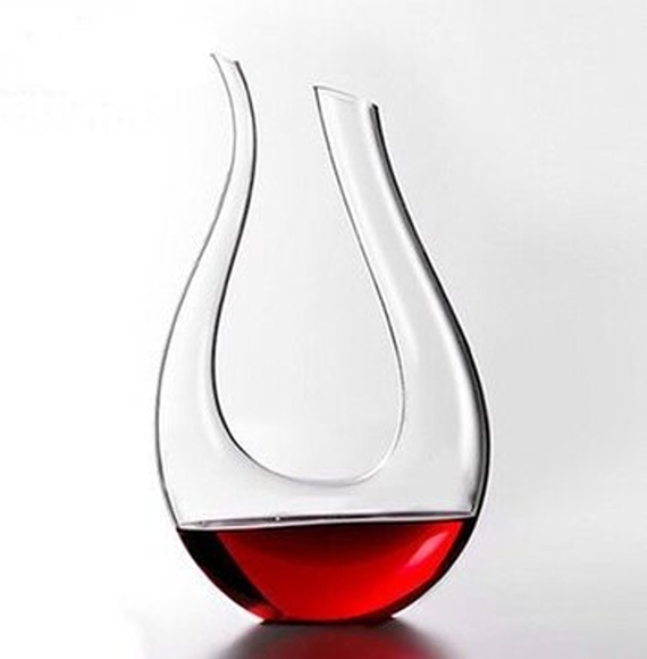Luxurious Glass U-Shaped Horn Wine Decanter Wine Pourer Red Wine Carafe Aerator Wine Decanter (Glass, 1200 oz)
