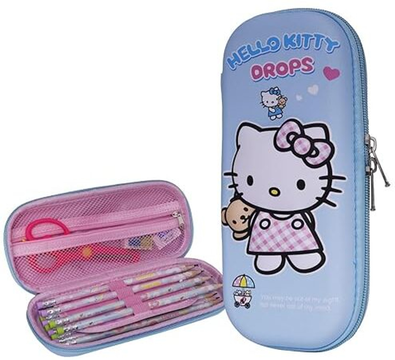Kitty Cartoon Art EVA Pencil Box (Set of 1, Purple)