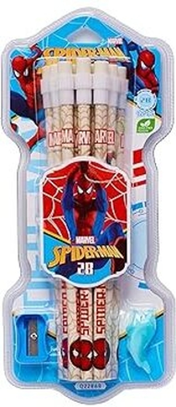 Stylish Pencils Stationary Kit - 12 Pencil Set with Grip and Sharpner for Kids Pencil (Set of 12, White)