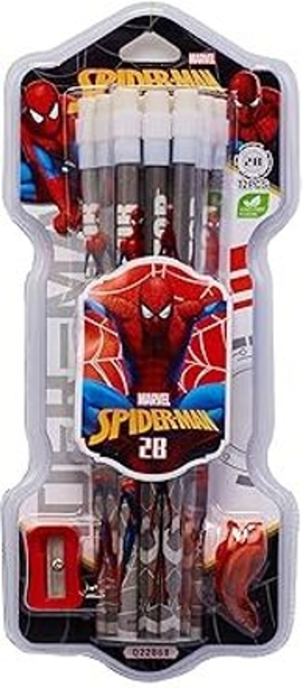 Stylish Pencils Stationary Kit - 12 Pencil Set with Grip and Sharpner for Kids Pencil (Set of 12, Grey)