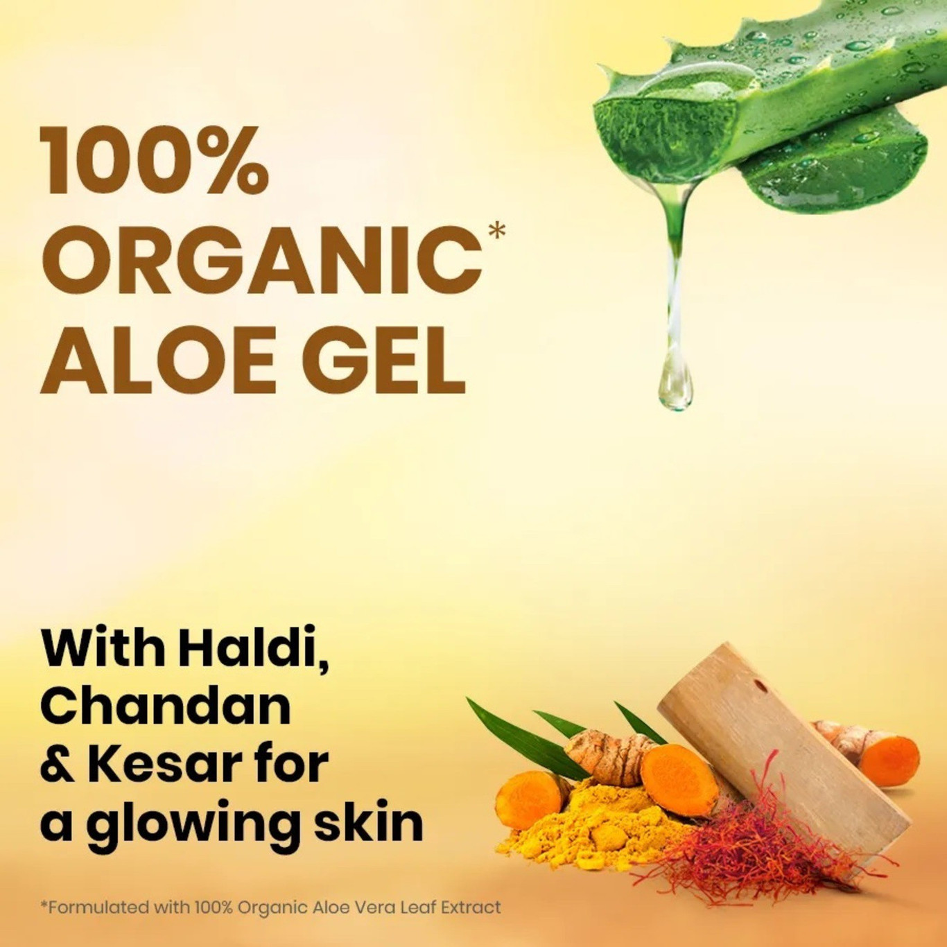 Boroplus Organic Aloe Vera Gel With Haldi, Chandan & Kesar, 60 Ml Tube