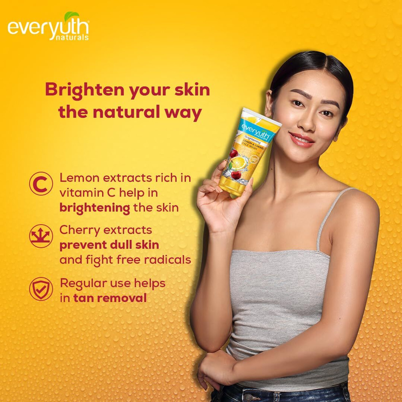 Everyuth Naturals Brightening Lemon & Chemry Facewash 150G