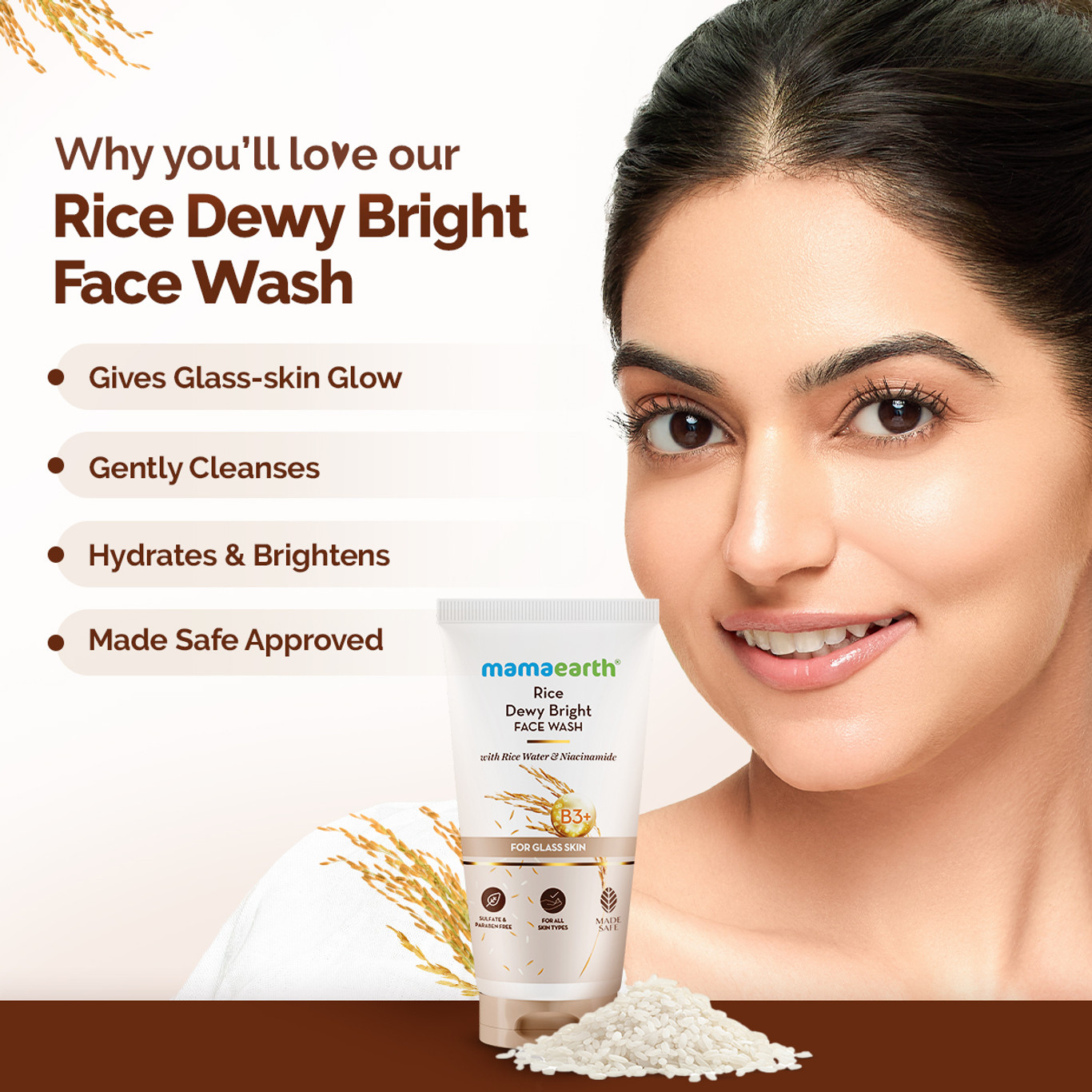 Mamaearth Rice Face Wash 150 Ml