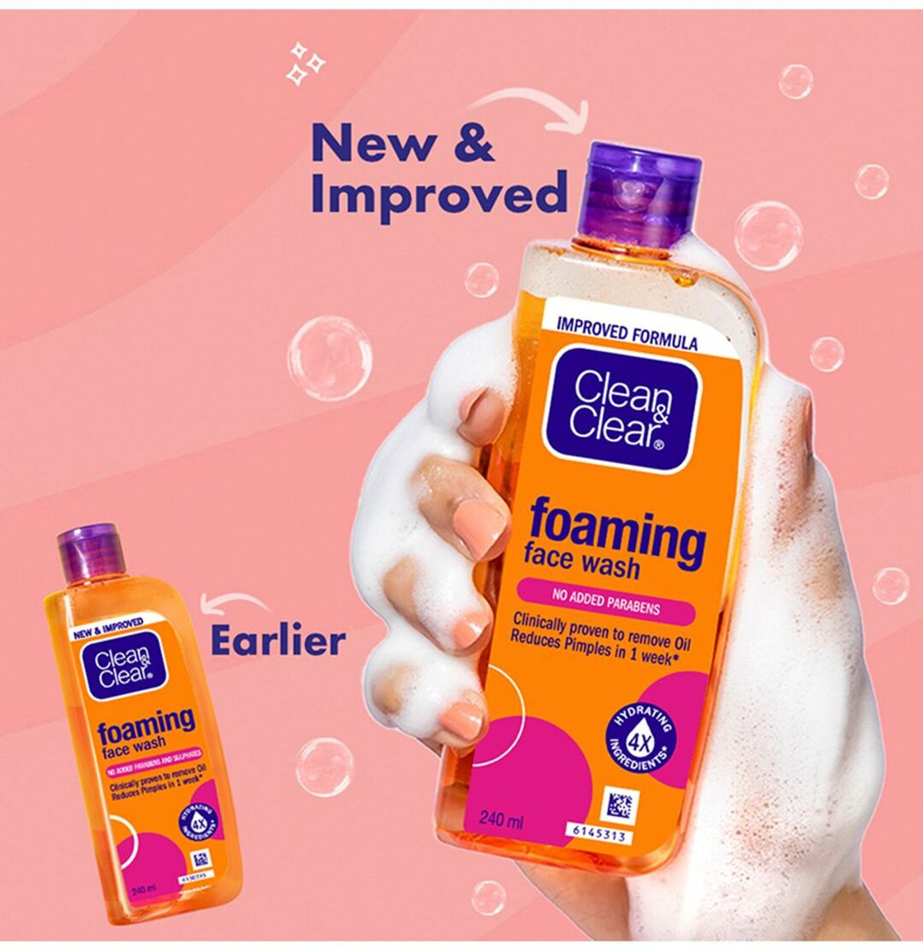 Clean Clear Fooming Face Wash 240 Ml.