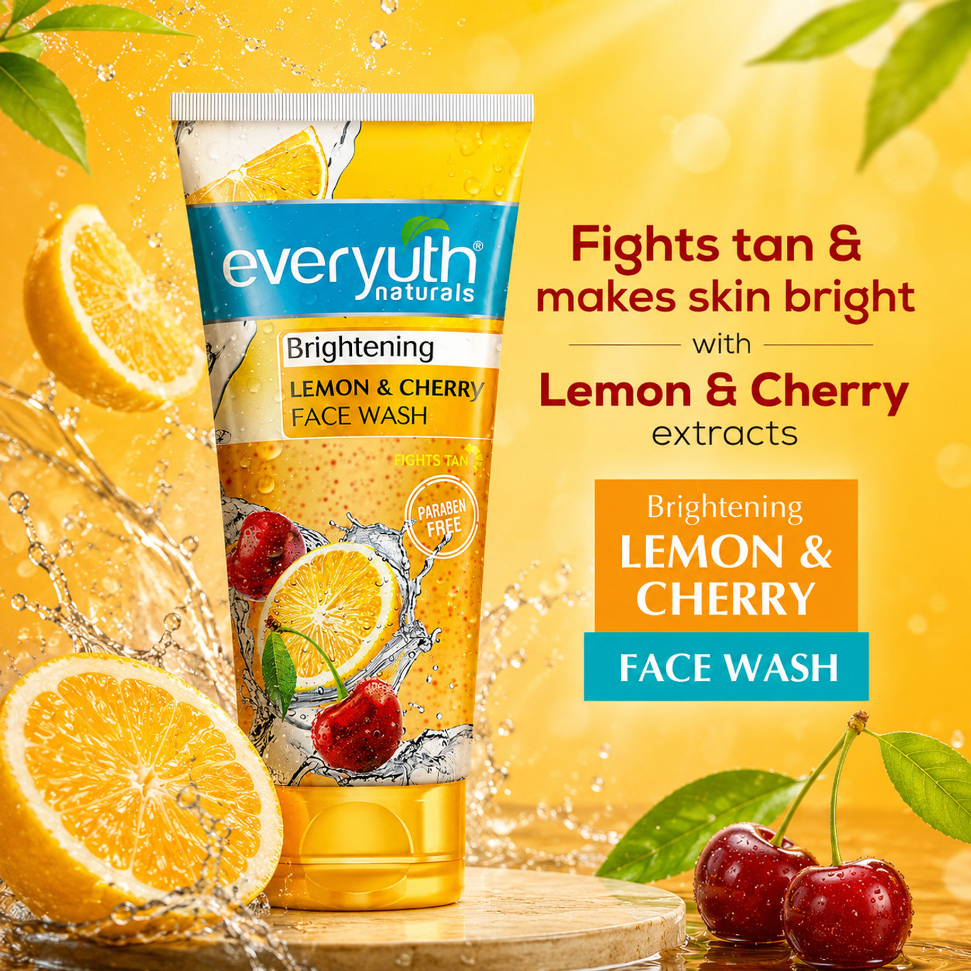 Everyuth Naturals Brightening Lemon & Chemry Facewash 150G