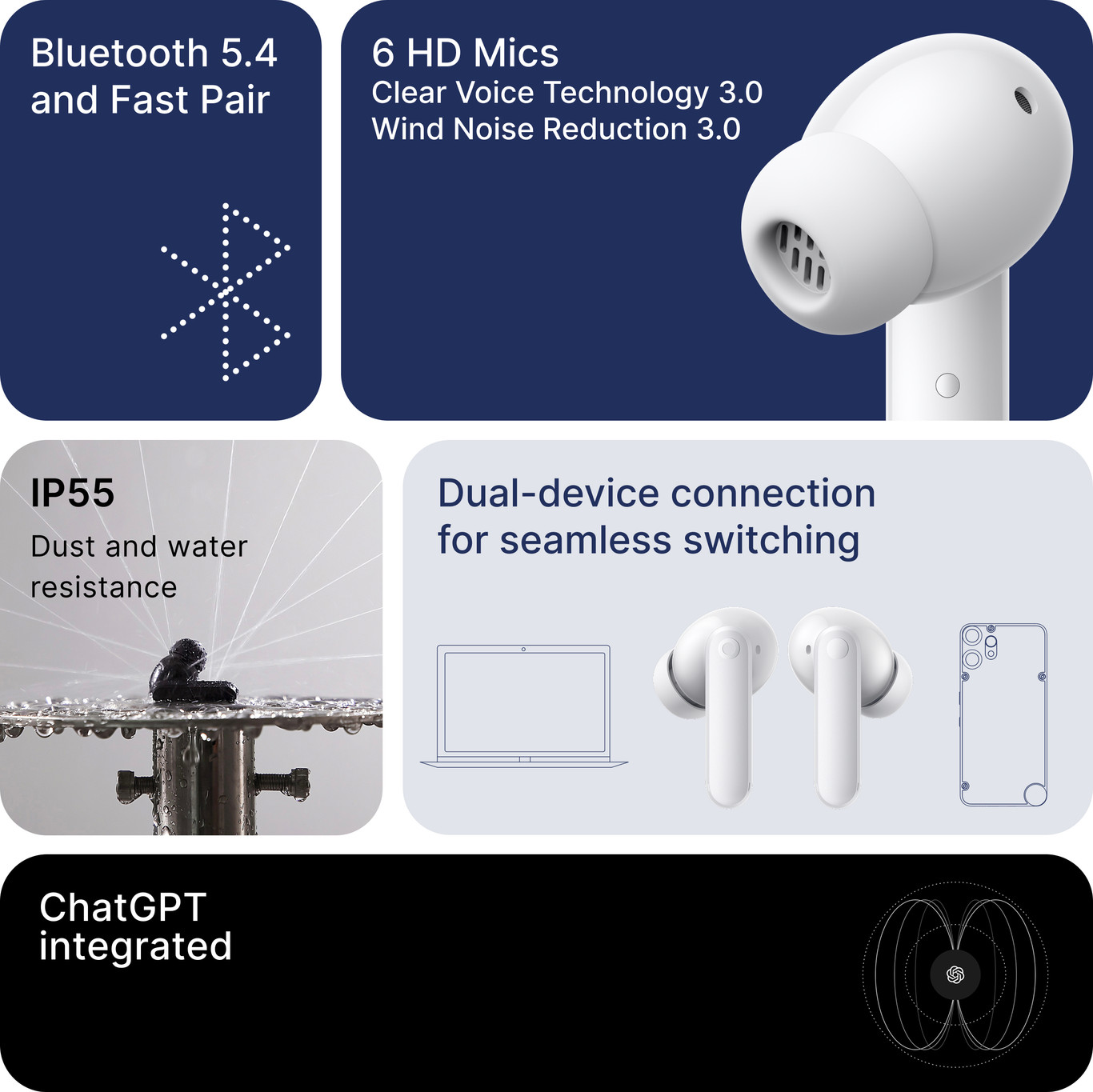 Nothing CMF Buds 2 Plus True Wireless Bluetooth Earbuds with Up to 61 Hours Battery Life true wireless earbud price comparison image - view 7
