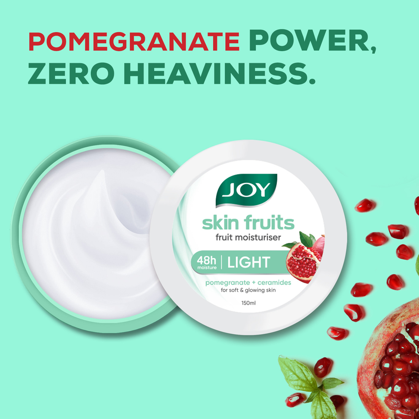 Joy Skin Fruits Fast Absorbing Light Moisturiser Cream With Fruit Vitamins Complex (150 Ml)