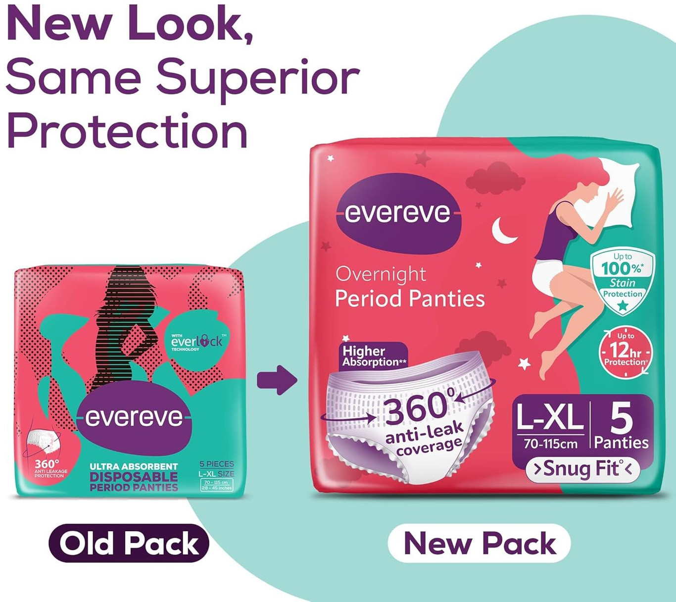 Evereve Period Panties M-L 5 Pcs