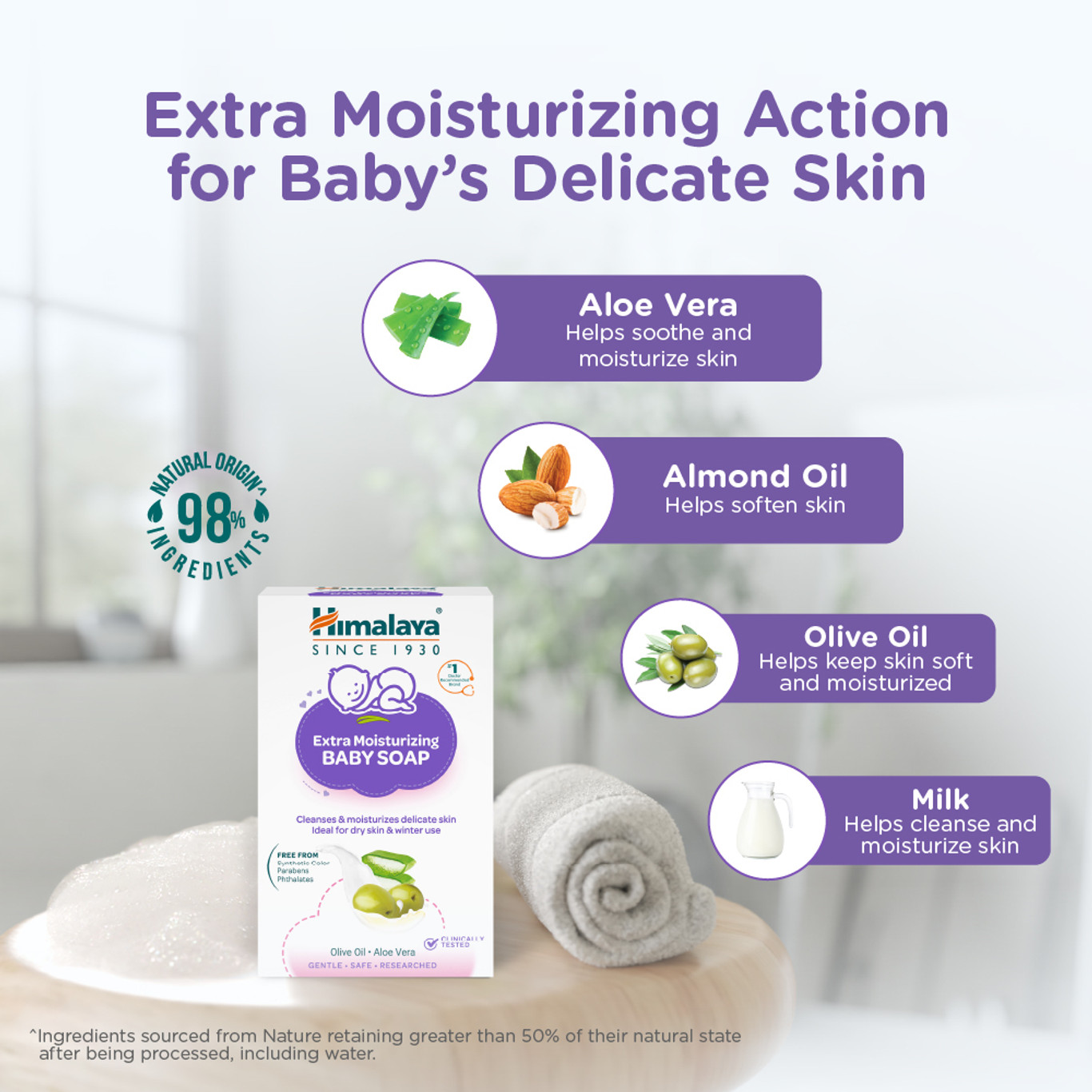 Hlmalaya Extra Moisturising Baby Soap 125 Gm.
