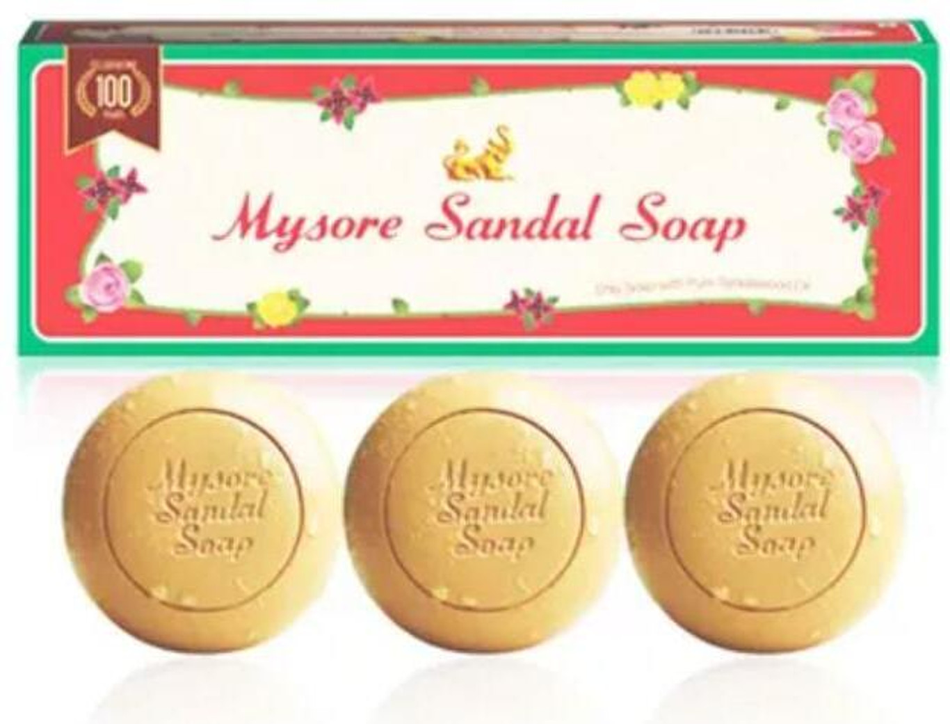 Mysore Sandal Jasmine Rose Soap 150 G (Pack Of 3)