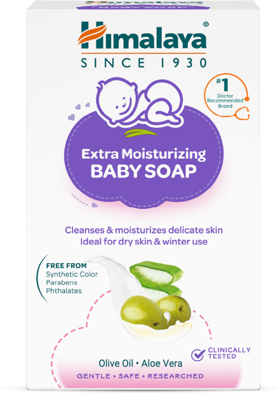 Hlmalaya Extra Moisturising Baby Soap 125 Gm.