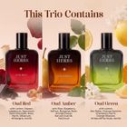 Just Herbs Pure Fragrances Refreshing & Energising Trio Perfume Set of 3 - 50ML Eau de Parfum - 150 ml For Men & Women - view 3