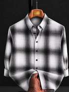 TREND USONASH Men Checkered Casual White Shirt - Image 9