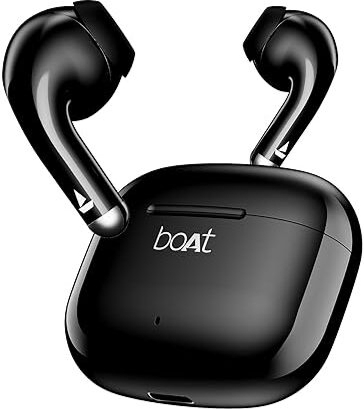 boAt Airdopes 101v2, Flex Fit Tips,13mm Drivers, Stream Ad Free Music via App Support Bluetooth Headset (Pitch Black, True Wireless)