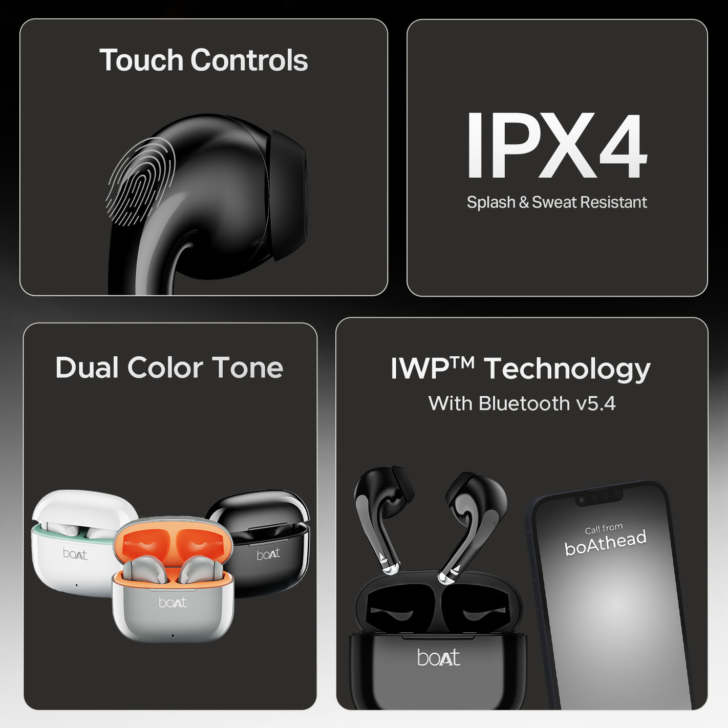 boAt Airdopes 101v2, Flex Fit Tips,13mm Drivers, Stream Ad Free Music via App Support Bluetooth Headset (Pitch Black, True Wireless)