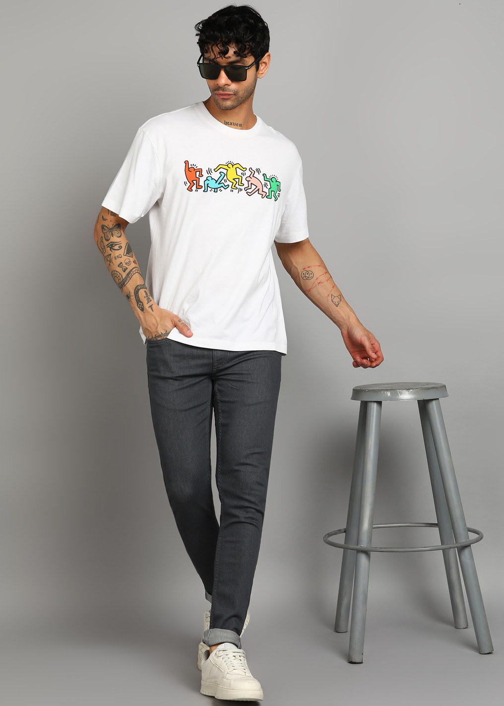 FLYING MACHINE Men Skinny Low Rise Grey Jeans