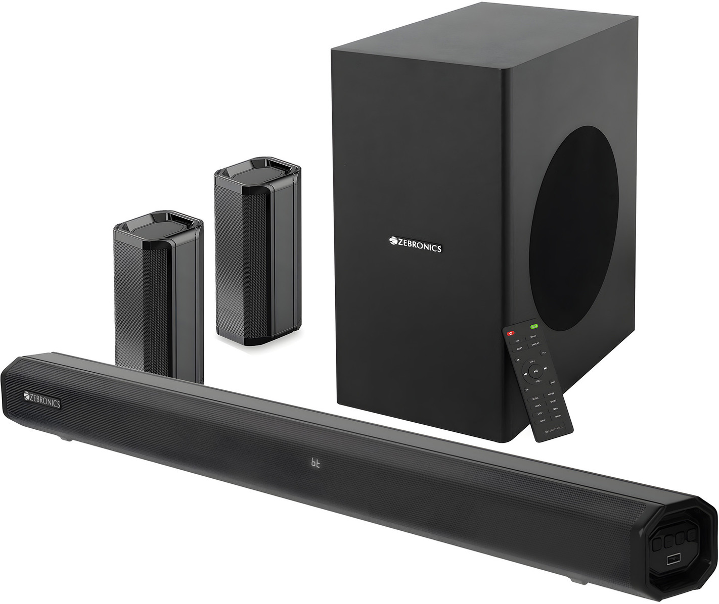 ZEBRONICS JUKE BAR 800 300 W Bluetooth Soundbar (Black, 5.1 Channel)
