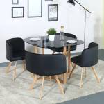 Perfect Homes by Flipkart Atiu Glass 4 Seater Dining Set