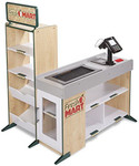 Freestanding Wooden Fresh Mart Grocery Store Role Play Toy