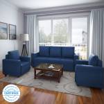 Perfect Homes by Flipkart Canterbury Fabric 3 + 1 + 1 Blue Sofa Set