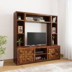 Home Edge Weave Sheesham Solid Wood TV Entertainment Unit