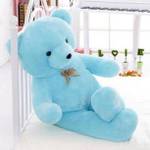 NP Toys 3 FEET Sky Blue Imported Teddy Bear – 91 cm (Sky Blue) – 95 cm  (3 FEET Sky Blue Imported Teddy Bear – 91 cm (Sky Blue) 4)