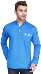 CRAFTSHOPRZ Men Solid Cotton Blend A-line Kurta  (Blue)