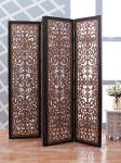 Artesia Handcrafted 4 Panel Wooden Room Partition & Room Divider (Dark Brown) Solid Wood Decorative Screen Partition