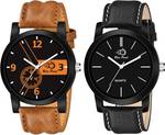 Blue Pearl LR01-LR05 New Latest Designer Combo of 2 Analog Watch  - For Men