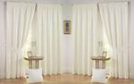 Nikunj Fabs 152.4 cm (5 ft) Polyester Semi Transparent Window Curtain (Pack Of 4)  (Solid, Cream)
