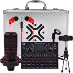 Xtreme Acoustics XA-V8P-C V8 sound card + microphone combo kit for podcasting/live streaming/ singing. Audio Interface