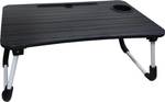 OANGO WOODEN LAPTOP TABLE Wood Portable Laptop Table  (Finish Color – BLACK, Pre Assembled)