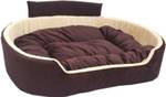 Furry Smile Simple Letest Beds , Sofas & Chair With Collar For Dog And Cat S Pet Bed  (Brown & Cream)