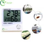 RCSP digital room thermometer with humidity indicator and clock indoor and outdoor large LCD display for home (HTC-1) Temperature & Humidity Sensor