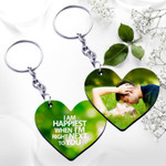 Personalized photo keychain double sale sided