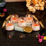 eCraftIndia Pack of 5 mini Jar Candle - Vanilla Candle