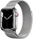 Apple WatchSeries7(GPS+Cellular-41mm)Silver Stainless Steel Case-Silver Milanese Loop  (Silver Strap, Regular)