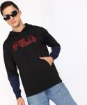 FILA Men Full Sleeve Printed Hooded Sweatshirt